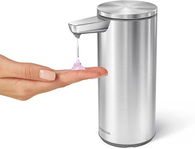 simplehuman 9 oz. Touch-Free Automatic Rechargeable Sensor Pump, Brushed - Image 2