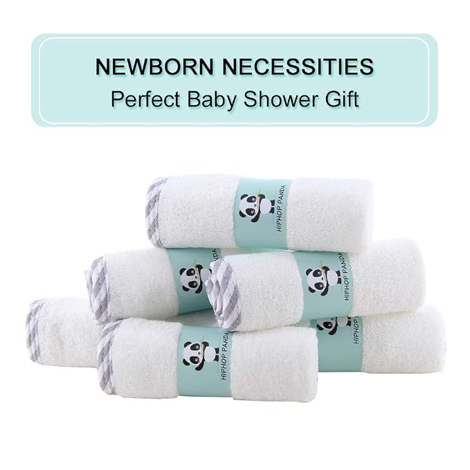 HIPHOP PANDA Baby Washcloths, Rayon Made from Bamboo - Image 3