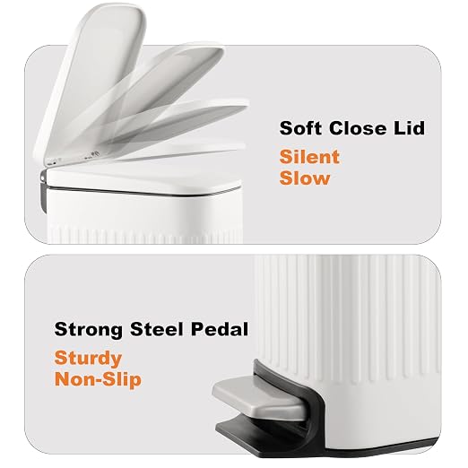 TrashAid Slim Bathroom Trash Can - Image 4