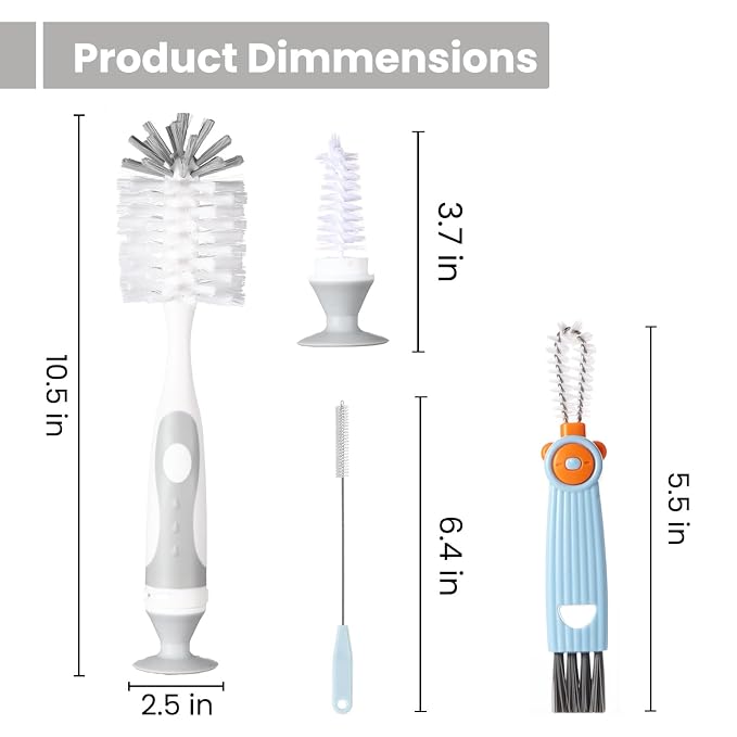 4-in-1 Baby Bottle Brush Set - Image 2