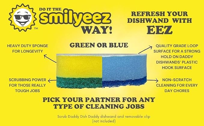 Smilyeez Green Heavy Duty Scrubbing Sponge Refill - Image 5