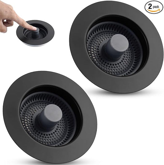 Universal 3 in 1 Kitchen Sink Drain Strainer Stopper Combo, Anti-Clog and Easy by Greatcomfortathome