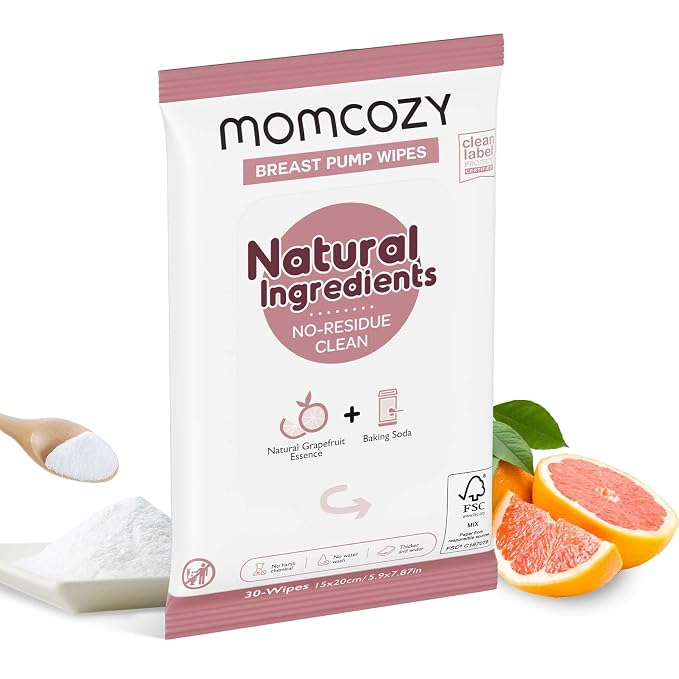 Momcozy Natural Breast Pump Wipes by Momcozy