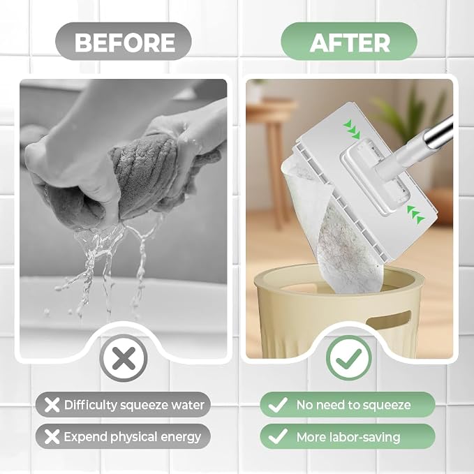 Disposable Dust Mop with 4 Reusable Cloths, mopa desechable para el polvo con 4 - Image 4