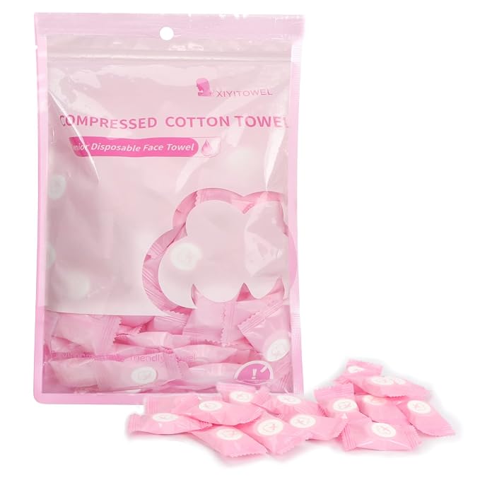 Classycoo Compressed Towel 100 PCS Mini Tablets Disposable Portable Face Towel by WELCOME