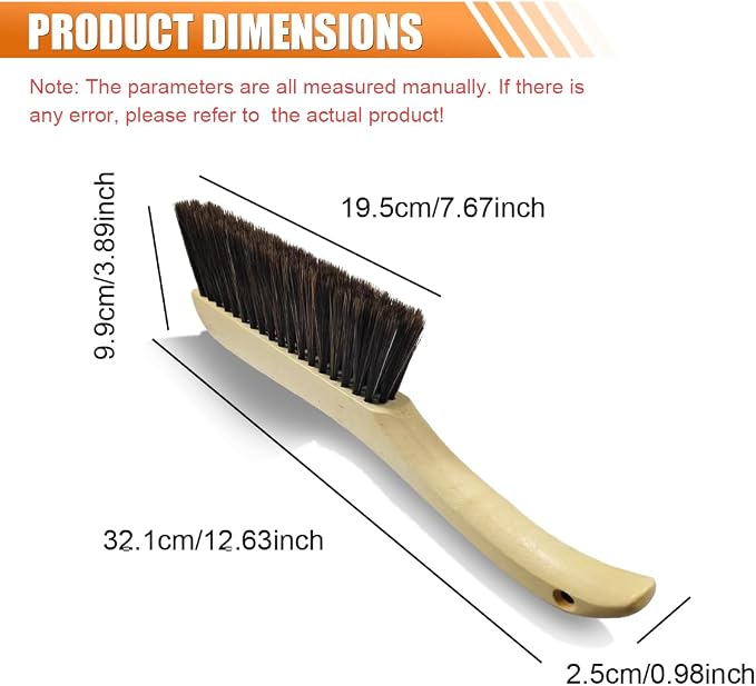 Wooden Auto Interior Dust Brush, Long Handle Car Detailing Brush, Air Vent - Image 2