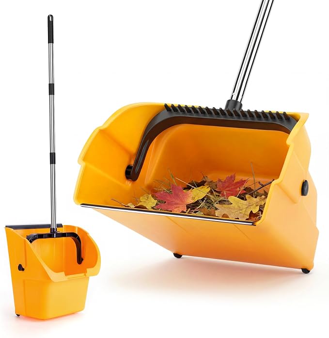 Jumbo Commercial Dustpan with Wheels & Comb Teeth by DUNCHATY