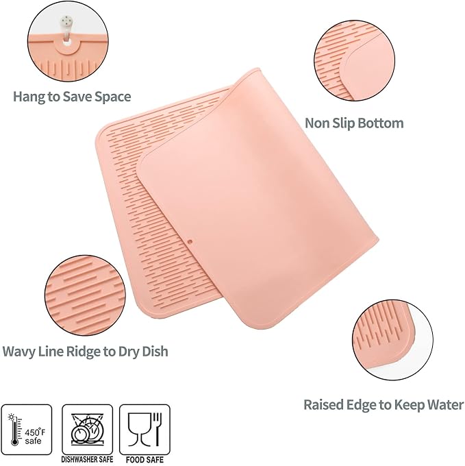 Silicone Dish Drying Mat for Multiple Usage, Easy clean, Eco-friendly, - Image 4