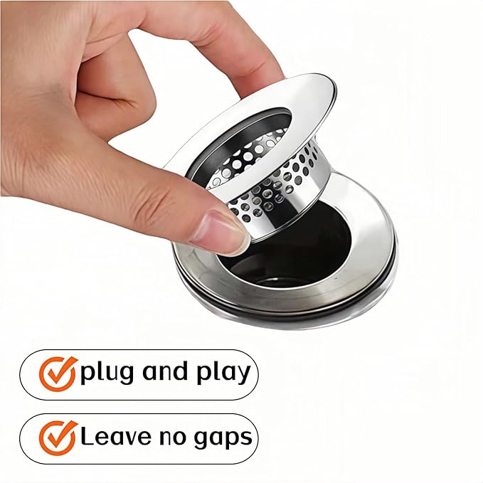 Bathroom Sink & Bathtub Drain Filter Strainer Set - Image 4