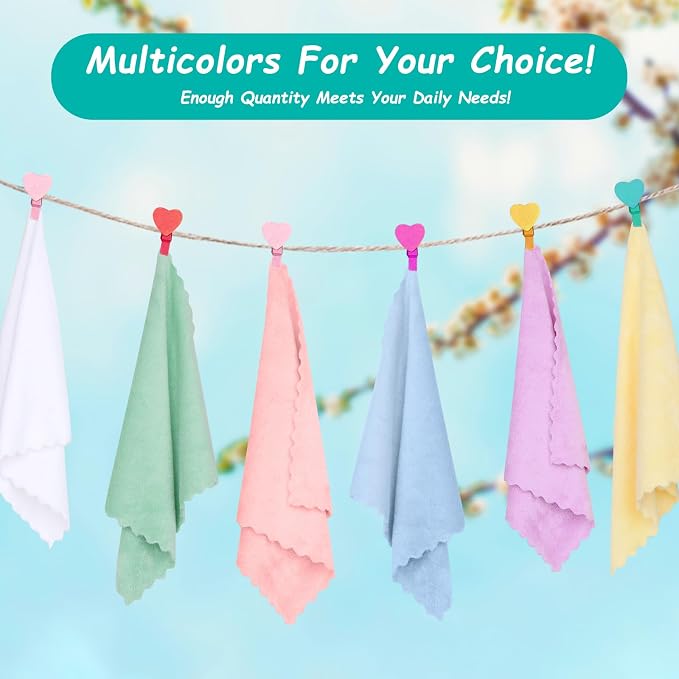 HOMEXCEL Baby Washcloths 12 Pack-Microfiber Baby Bath Face Towel 11.5 x 11.5 - Image 3