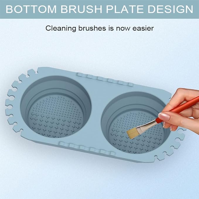 Paint Brush Cleaner Foldable Silicone Cleaning Container 8.8x4.2in gift - Image 5