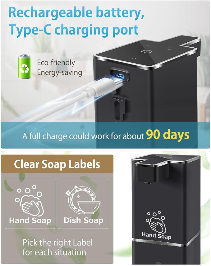 Automatic Liquid Soap Dispenser Touchless Soap Dispenser 380ml/12.8oz - Image 5