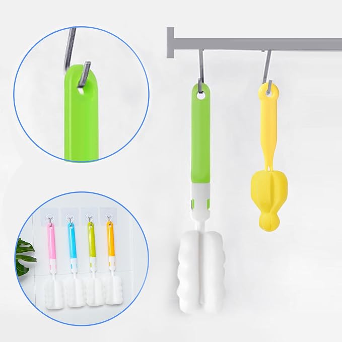 INVODA Cleaning Brush Set, Soft & Fluffy Texture, Comfortable Grip, Hanging - Image 6