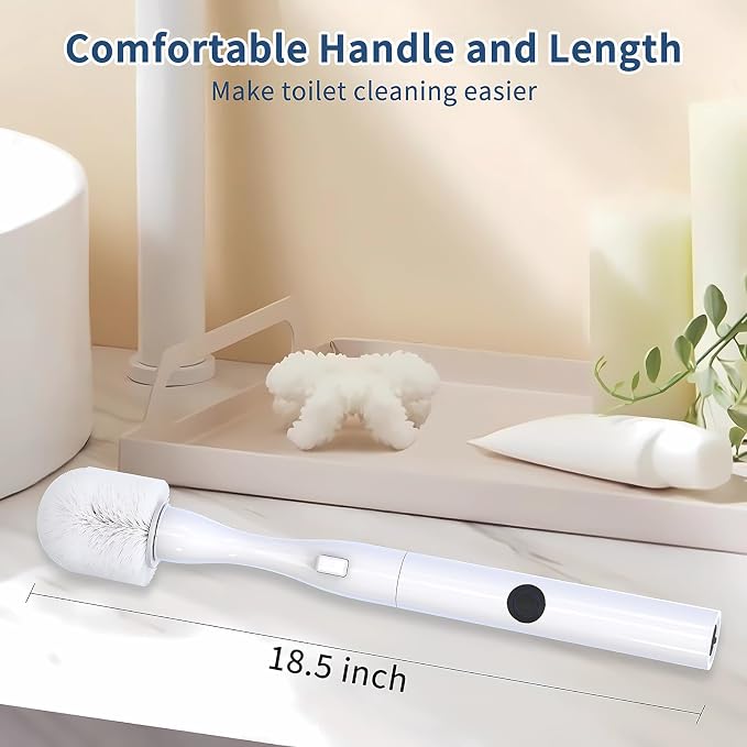 Electric Toilet Brush, HKFIF Toilet Brush and Holder Set, 360 Degree Powerful - Image 7