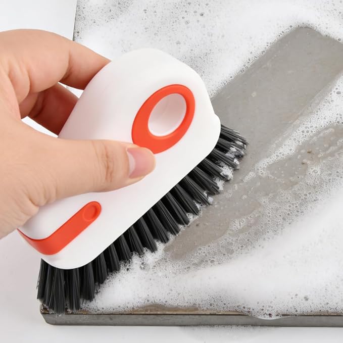 2Pcs Window Track Cleaner with Hard Bristle Brush & Scraper, 2-in-1 Groove - Image 7