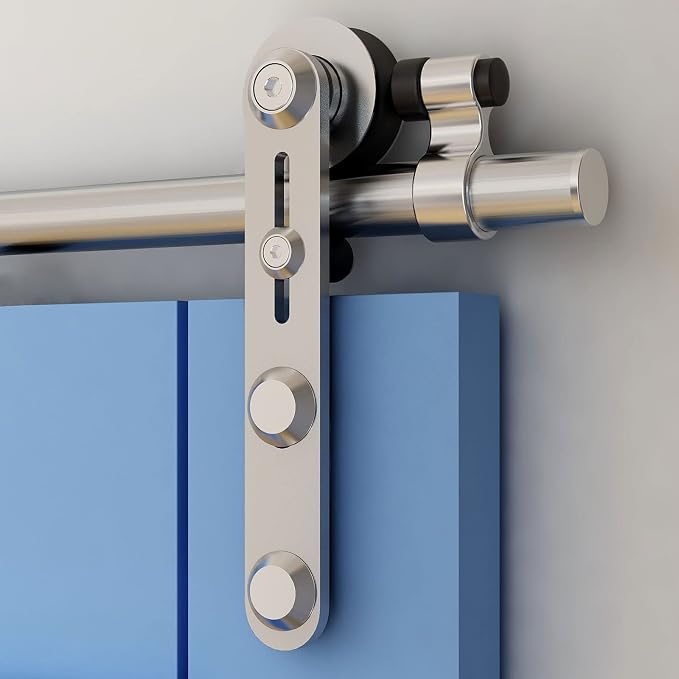 TSMST 5FT Sliding Barn Door Hardware Kit, Stainless Steel Heavy Duty Sturdy by TSMST