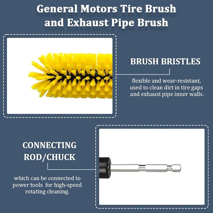 Drill Brush for Car Wheel, Soft No Scratches Vehicle Rim Cleaning Brush for - Image 3