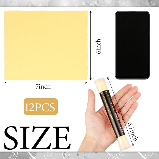 12 Pcs Polishing Cloths Jewelry Cleaner - Image 5