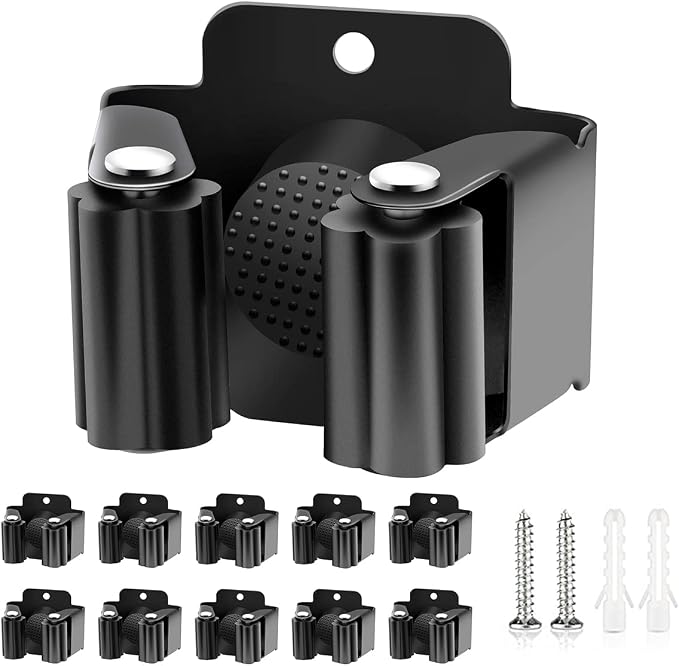 Verdenu 10 Pack Broom Holder Wall Mount, Mop Holder Wall Mounted, Stainless by Verdenu