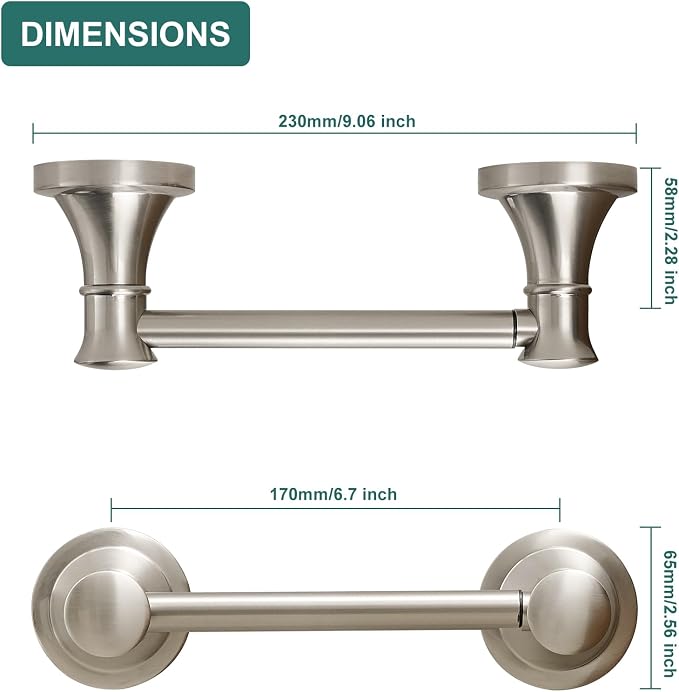 Hoimpro Wall Mounted Rustproof Toilet Tissue Paper Holder Bathroom Accessories - Image 4