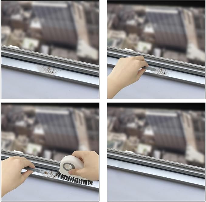 2pcs 2 in 1 Groove Crevice Cleaning Brush Window Track Cleaning Tools, Window - Image 5