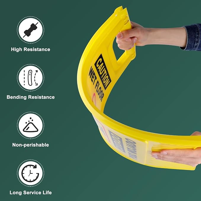 XPCARE 24 Inches Caution Wet Floor Sign, A Frame Safety Wet Floor Signs - Image 2