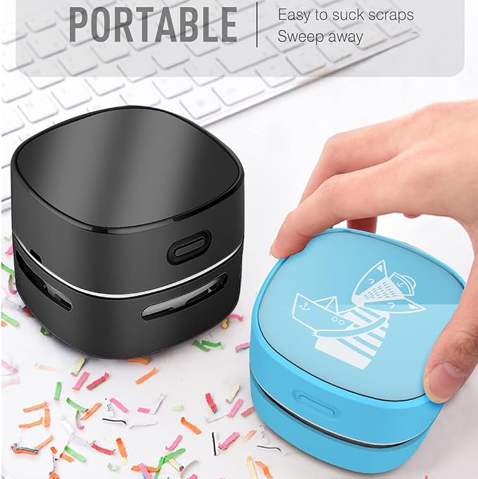 ODISTAR Desktop Vacuum Cleaner, Mini Table dust Sweeper Energy Saving, High - Image 3
