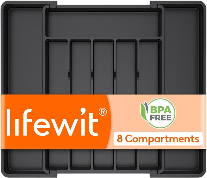 Lifewit Silverware Drawer Organizer, Expandable from 11 to 18 inches, Utensil by Lifewit
