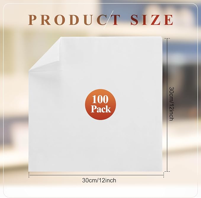 Tranqun 100 Pcs Disposable Microfiber Cleaning Cloth Bulk 12 x 12 Inch Lint - Image 2