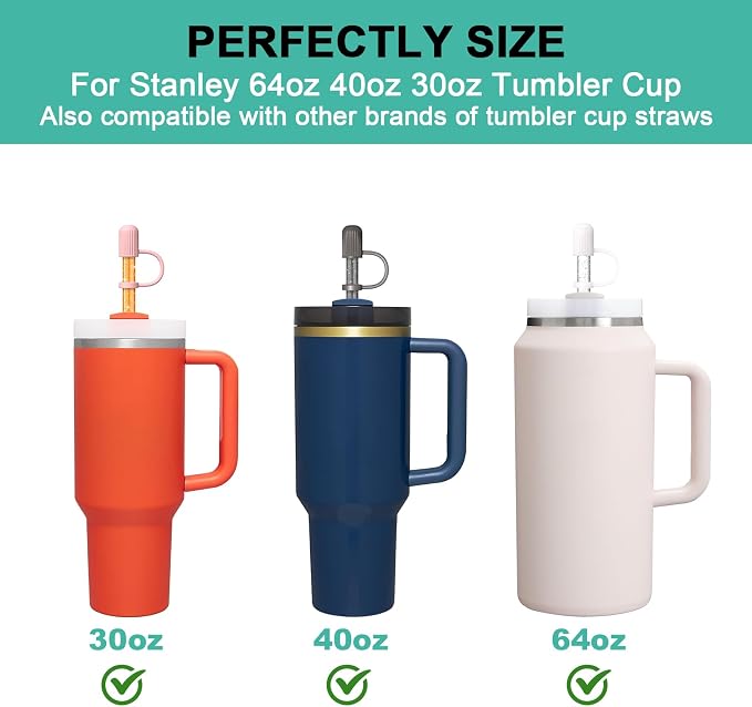 6 PCS Replacement Straws with Cover Spill Toppers - Image 3