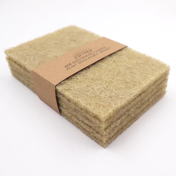 Natural Scouring Pads 15 Pack- Non-Scratch Sisal Cleaning Scrub Pads - Image 8