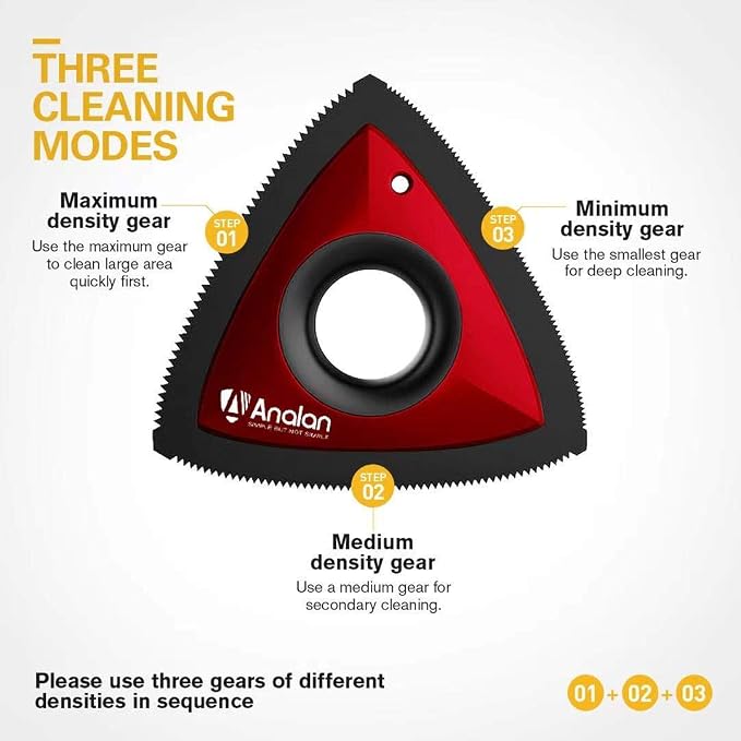 Analan Mini Pet Hair Remover for Car Detailing Supplies, Triangle Dog Hair - Image 2