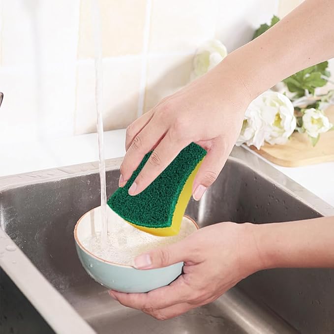 24 Pack Kitchen Cleaning Sponges Heavy Duty Scrub Sponges - Image 3