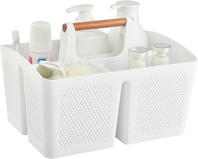 Haundry Plastic White Shower Caddy Basket by Haundry