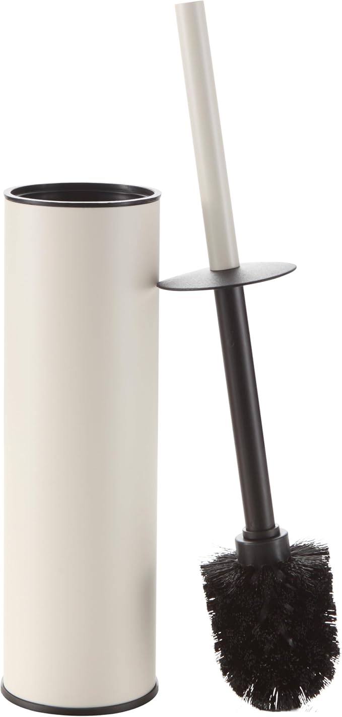 BGL White Toilet Brush and Holder, Stainless Steel Toilet Brushes by BGL