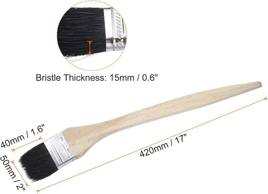 uxcell 3pcs Bent Radiator Paint Brush 2" Width Curved Wall Paint Soft Bristle - Image 2