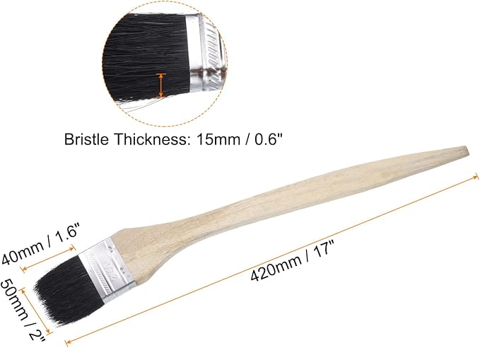 uxcell 2pcs Bent Radiator Paint Brush 2" Width Curved Wall Paint Soft Bristle - Image 2