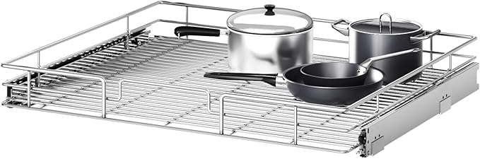 Pull Out Cabinet Organizer 27" W x 21½" D, Heavy Duty Cabinet Pull Out Shelves by Unknown
