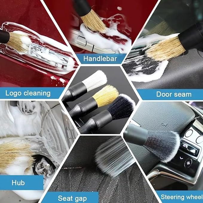 8PCS Car Detailing Brush Set，Soft Car Cleaning Brush，for Cleaning interiors Car - Image 7