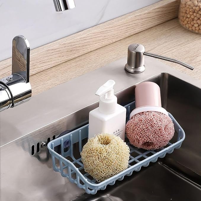 Pink Multifunctional Drain Rack, Hanging Storage Rack Drain Rack Sink Shelf - Image 6