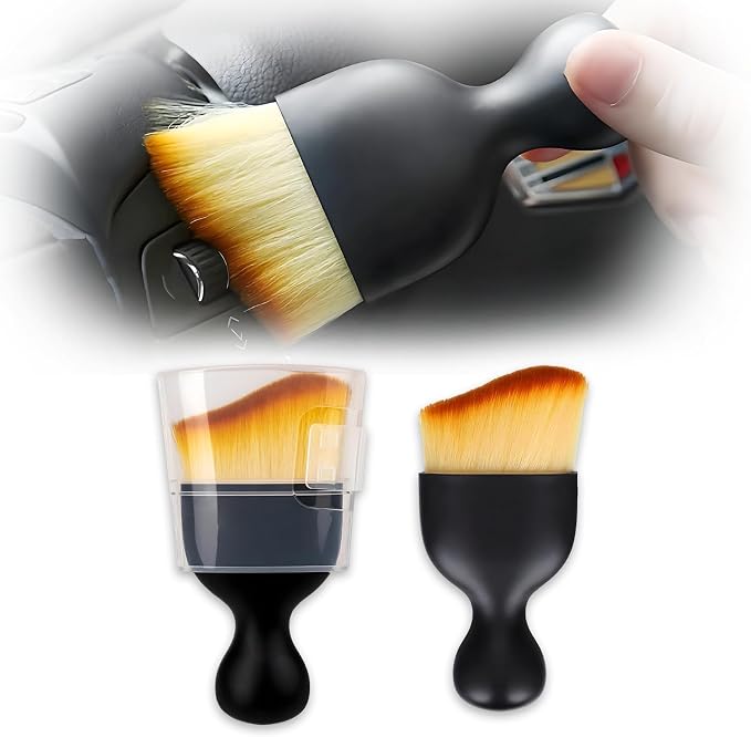 2PCS Car Interior Dust Brush, Soft Microfiber Bristles, Car Detailing Brush by Unknown