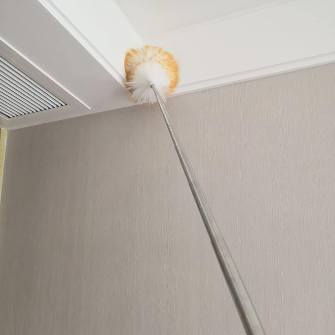 MKUN Lambs Wool Feather Duster extendable Stainless Steel Handle - Image 5