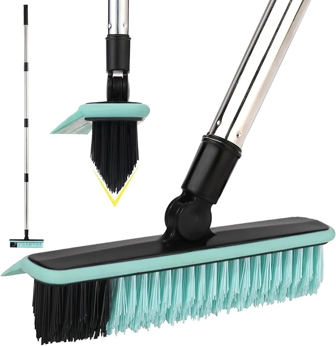 Grout Cleaner Brush with Long Handle, V-Shaped Floor Scrub Brush Swivel Grout by RarefRoom
