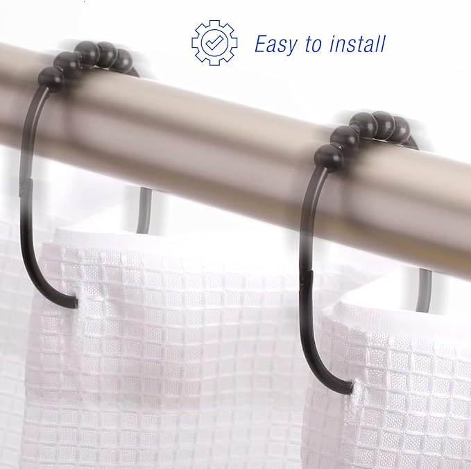2lbDepot Copper Shower Curtain Rings Hooks, Premium Rust-Resistant Stainless - Image 6