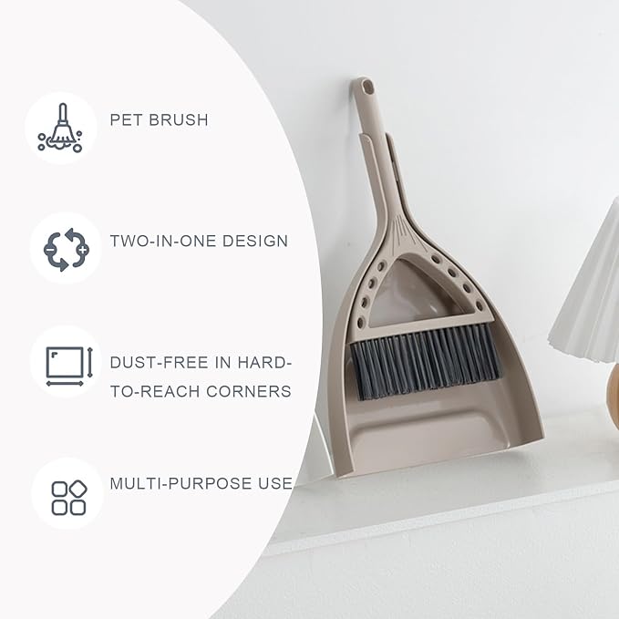 Mini Broom and Dustpan Set Small Dust pan and Brush Set Perfect - Image 4