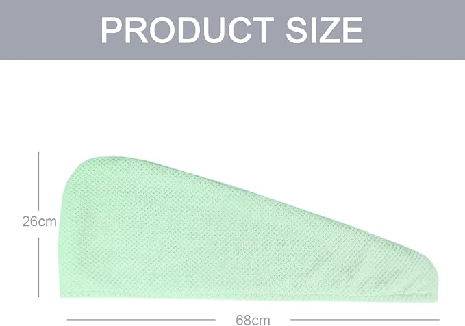 2 Pack Microfiber Hair Towel Wrap - Image 4