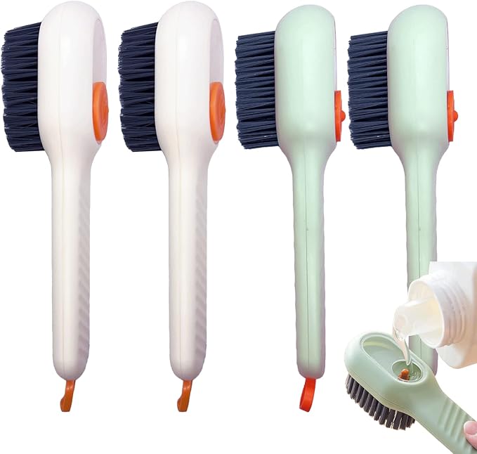 4PCS Shoe Brush for Cleaning, Soft Bristle Cleaning Brush, Automatic Liquid by Qusmeiyici
