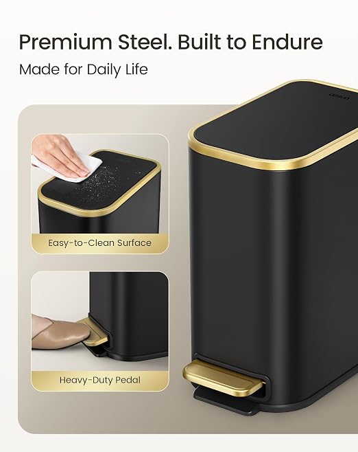 Cesun Small Bathroom Trash Can - Image 5