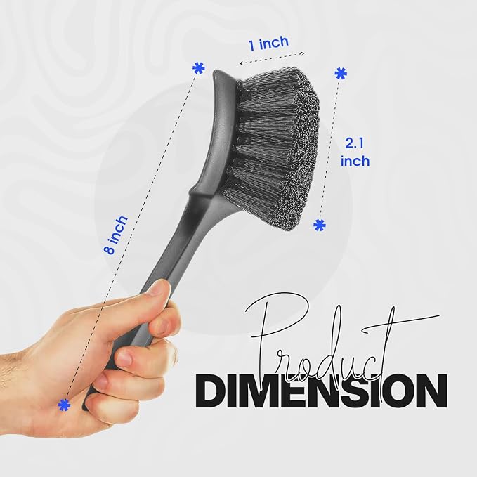 Crystal Clean Tire Brush for Wheels, Rims & Mats - Image 2