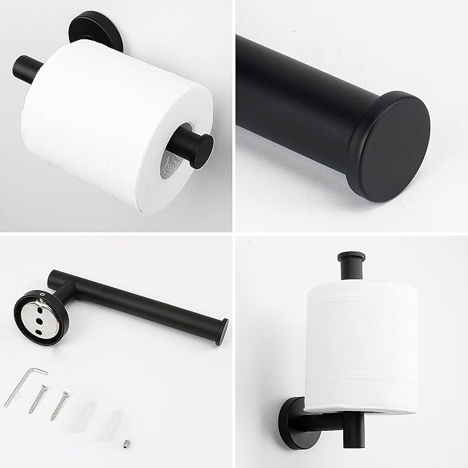 NearMoon 2 Pieces Bathroom Hardware Accessories, Towel Ring and Toilet Paper - Image 4